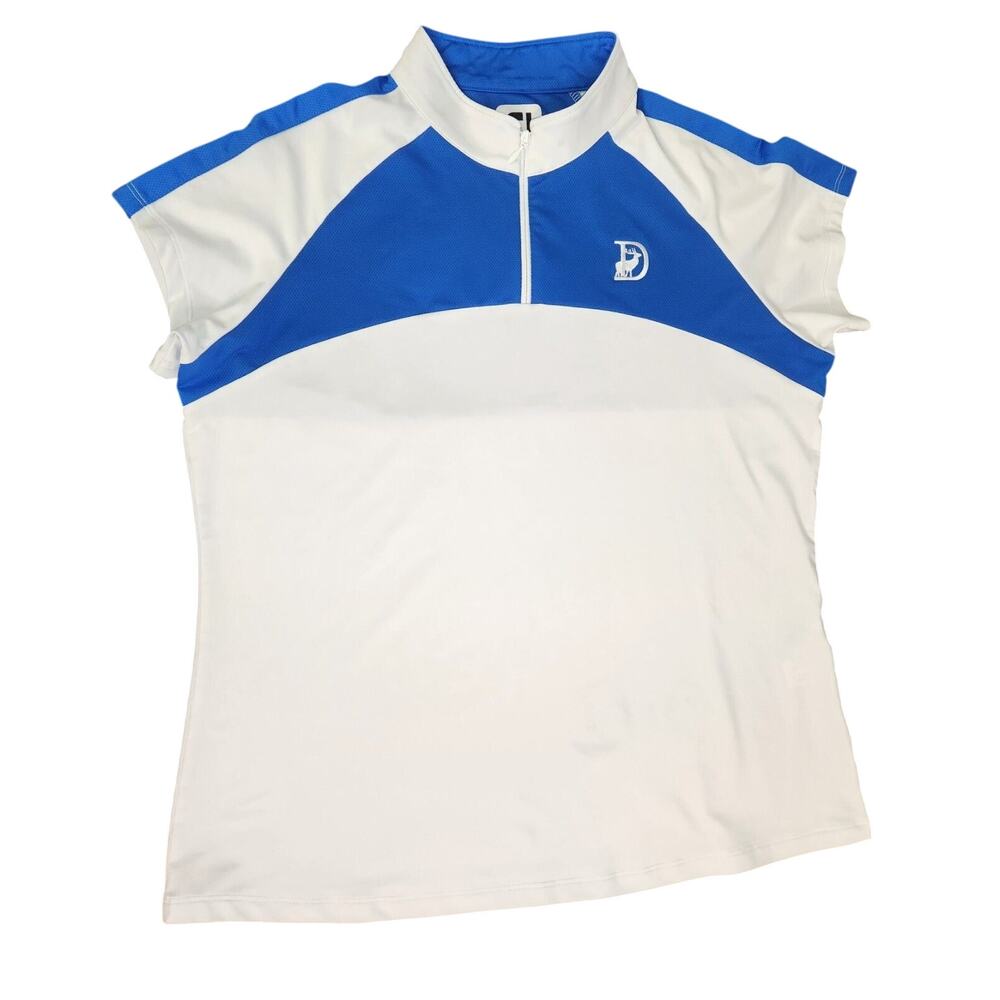Fj FootJoy Womens Jersey Mesh Raglan Sleeve Golf Polo-Size Large